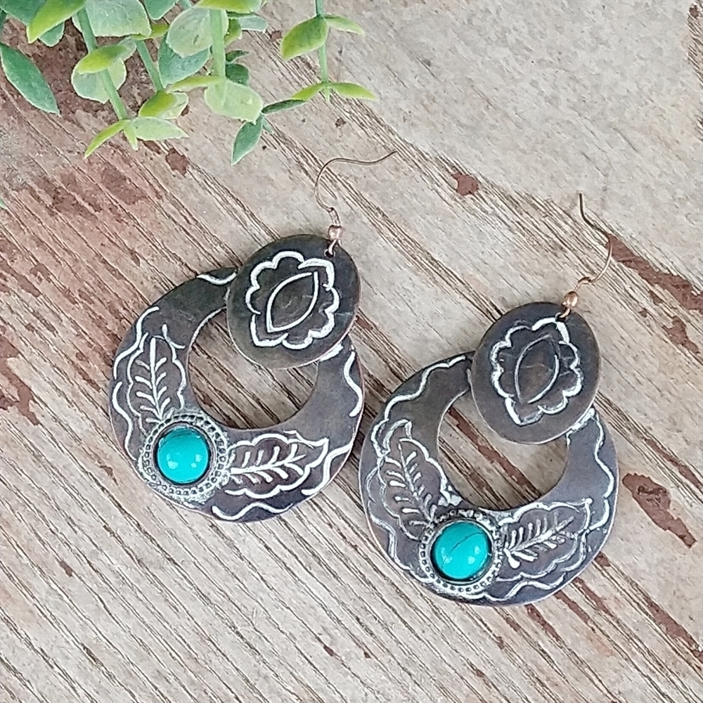 Handmade Faux Turquoise Earrings ♥️